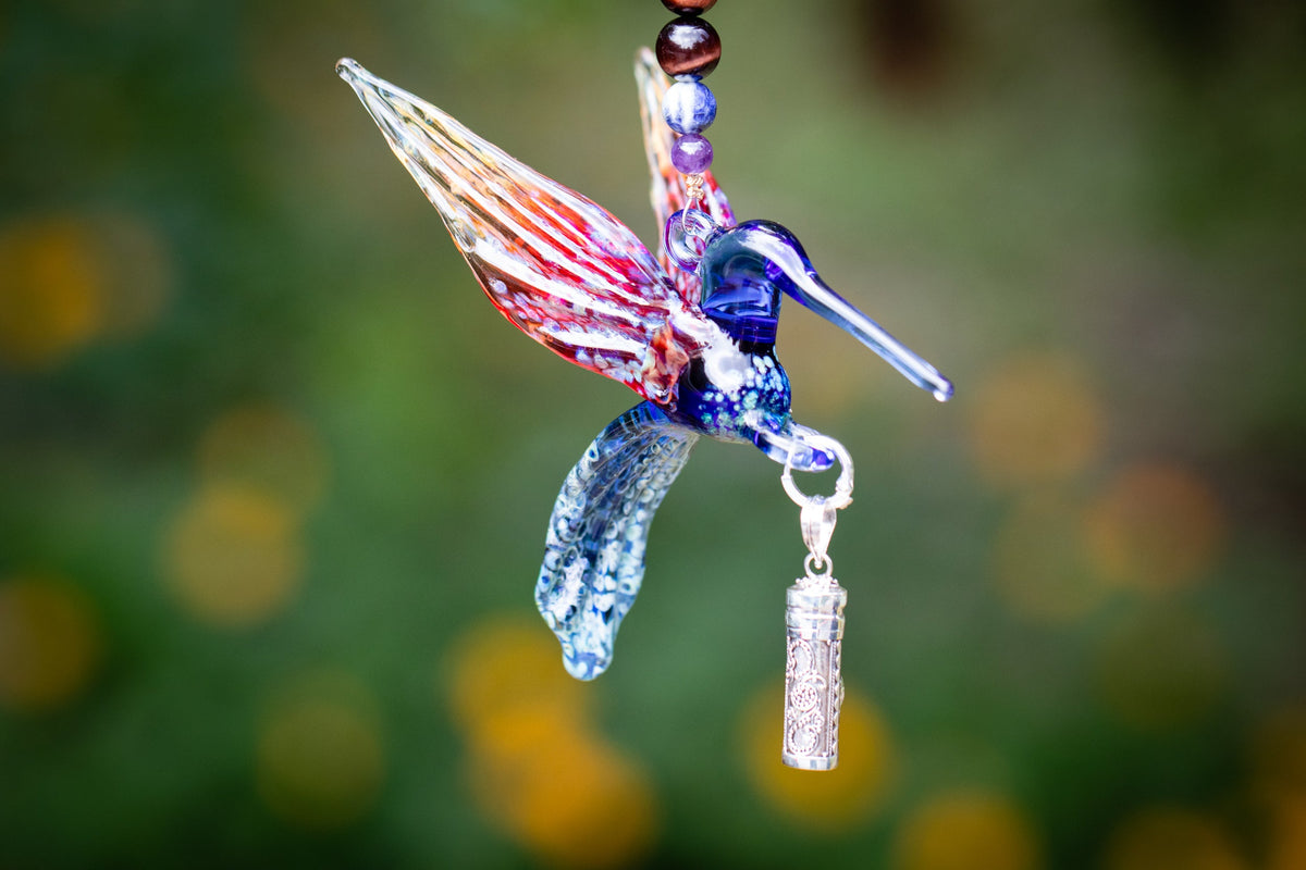 hummingbird with keepsake urn