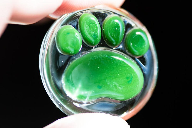 Paw Print Touch Stones with Infused Cremation Ashes